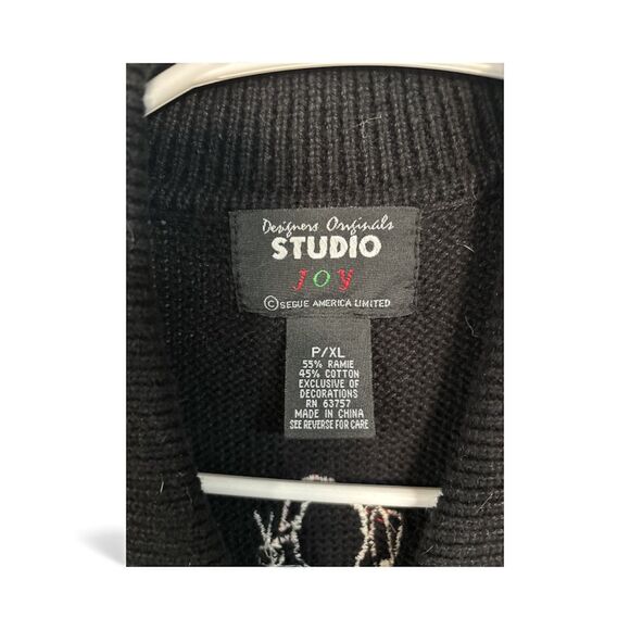 Designers Original Studio Santa Claus Beaded Christmas Sweater Vest XL - Picture 4 of 4